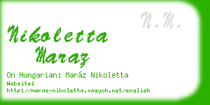 nikoletta maraz business card