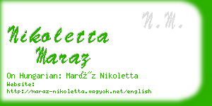 nikoletta maraz business card